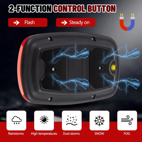 Timtin 2-pack wireless trailer lights, red LED tail lights with magnetic mounts, battery powered.