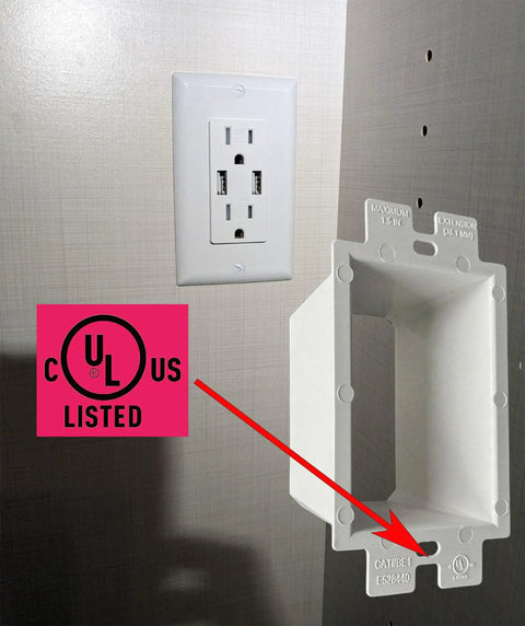 1-Gang Non-Metallic Electrical Outlet Box Extender For Power Receptacles And Switches UL Listed 5 Pack DIY Friendly Easy Install