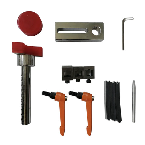 Manual Picture Framing Underpinner Tool For Frames No Power Needed Silent And Sturdy Nailer Compact Framing Machine With 7mm 10mm 12mm 15mm V Nails Easy High Quality Build For Pro Grade Picture Frame Joints, accessories laid out