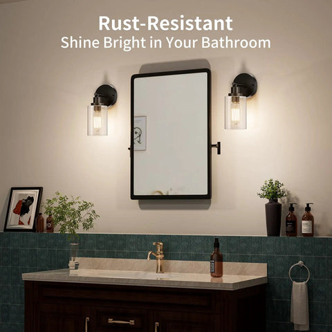 Modern Black Wall Sconce With Sleek Led Fixtures Compact Indoor Lighting Perfect For Bedroom Bathroom Or Hallway Decor lighting a bathroom mirror.