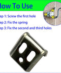 Extra Heavy Duty 50 Pack Thick Couch Spring Clips For Sofa And Chair Rust Resistant Steel, instruction image showing spring clip