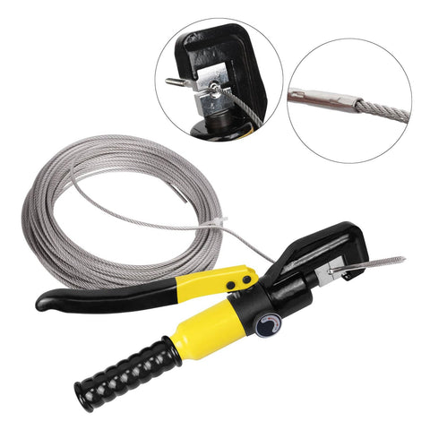 Beefy Hydraulic Crimping Tool Kit With 13 Dies, 10 Ton Battery Cable Crimper And Wire Rope Crimper For 12AWG To 2/0AWG.