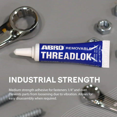 Medium Strength Thread Locker Blue Removable Sealant For Metal Fasteners with tools and bolts in the background