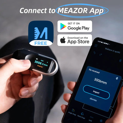 Digital Tape Measure With Laser Rechargeable Smart Measuring Tool For Flat Curved And Odd Shapes Bluetooth App Connectivity Pocket Size Dope Gadget For DIY Fans And Pros Perfect Fathers Day Gift For Dad Men Husbands, hand-held with app