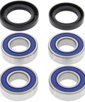 Honda Wheel Bearing Kit With Rubber Sealed Bearings, Type TC Double, ABEC3 High Speed Precision, Includes Four Ball Bearings And Two Seals