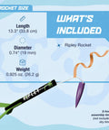 Ripley Rocket Intermediate Model Rocket Kit With Recovery Parachute, Decals, Body Tubes, And Guidance included components view