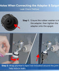 Connecting adapter and spigot for Outdoor Misting Fan Kit With 16.4 Ft Mist Hose For Patio And Backyard Cooling Portable Water Mister System