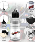 Pinewood Derby Axles And Graphite Lubricant Kit with Four Polished Grooved Axles and Graphite Powder for Friction Reduction