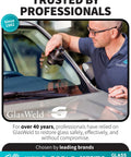 Man using Pro Grade Windshield Repair Resin Kit For Cars With Liquid Glass Resin For Chips And Cracks Up To Six Inches at work