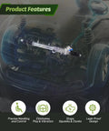Toyota Tacoma And 4Runner Hydraulic Power Steering Rack And Pinion Assembly transpose view in transparent vehicle layout.