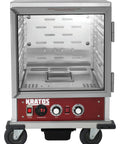 Top Shelf Pro Kitchen Beast Half Size Holding And Proofing Cabinet Ul And Nsf Certified with exposed controls and interior racks.