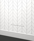 12 By 12 Natural Polystyrene Wall Access Panel For Plumbing And Electrical Service With Countersunk Screw Holes No Sweat Diy Installation Rock Solid Build No Framing Required Sweet Drywall Cover Quick Access Solution installed in herringbone pattern wall.