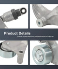 Detailed view of OE Replacement Belt Tensioner Assembly With Pulley And Serpentine Drive Belt Kit For 2007 2011 Honda Civic 1 8L Includes Bolt K070855