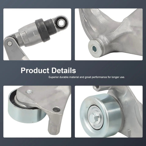 Detailed view of OE Replacement Belt Tensioner Assembly With Pulley And Serpentine Drive Belt Kit For 2007 2011 Honda Civic 1 8L Includes Bolt K070855