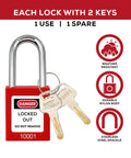 Lockout Tagout Safety Locks Set With 30 Keyed Different Padlocks And Two Keys Per Lock OSHA Compliant Red Crew Friendly Kit