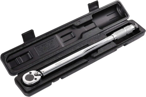 Beefy 1/2-Inch Drive Click Torque Wrench With Audible Click And High Accuracy, 25-250 ft-Lb Range in protective case