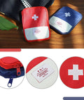 4 Pack Travel First Aid Pouches Durable 600D Oxford Exterior Grab And Go Ready Portable Outdoor Medical Bags Multi Function Emergency Kit Organizer 7 By 5 Inches Zippered Red And Blue
