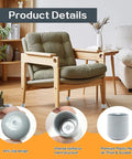 Heavy Duty Folding Chair Leg Caps 12 Pack Premium Grey Floor Savers Top Tier Made Tough Zero Scratch Furniture Glides For Hardwood Desks Built To Thrive in a modern living room setting with detailed views.