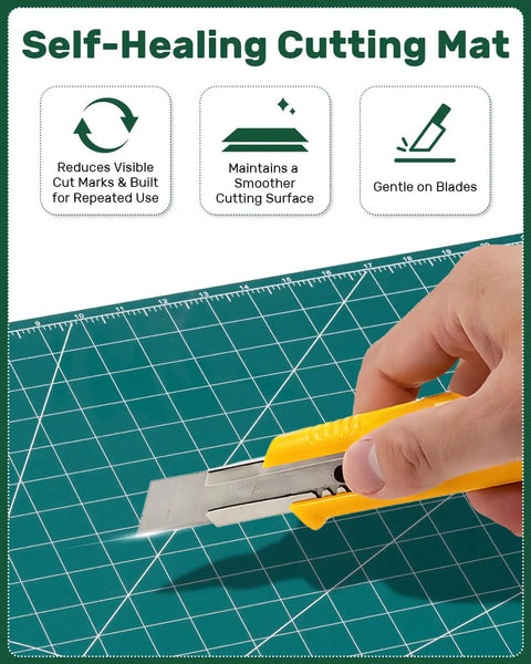 Top Shelf Self Healing Pro Cutting Mat 17 X 23 Double Sided Rotary Craft Board With Crisp Grid Lines For Sewing Quilting Scrapbooking Hella Smooth Cuts A2