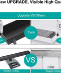 Product comparison showing 24 Inch Linear Shower Drain With 2 In 1 Flat And Tile Insert Matte Black Brushed 304 Stainless Steel Rectangle Shower