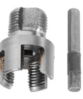 Heavy-Duty Electric Pipe Threader Tool Carbon Steel Tap Die Set for Plumbing, showcasing internal threading attachment and hex key.