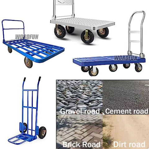 Pro Level Industrial Caster Pack With Grip Tight Rubber Pneumatic Wheels And Heavy Duty Ball Bearings For Silky Smooth Whisper Quiet Ride On Tool Cart Office Furniture Or Trailer Gear Hauler Setup