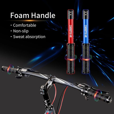 DEEFIINE wood lathe turning tools set with red and blue foam handles and carbide inserts