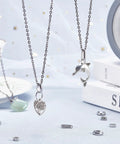 Stainless Steel Pinch Bail Clasps Set, 200 Pcs In 4 Styles, Square And Oval Bead Connectors For Dangle Jewelry shown with necklaces