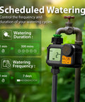 Easy Setup Smart Garden Hose Timer With Rain Delay, Programmable From 1 Minute To 7 Days, Automatic Watering Controller