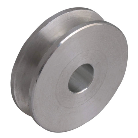 V Shape Aluminum Alloy Pulley Wheel For Motor Shaft 3.1x1.5x0.8cm, side view showing 31mm diameter and 8mm central hole.