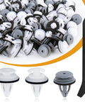 BMW 120Pcs Door Panel Clips Trim Retainer Kit For 3 Series 5 Series 7 Series E36 E34 E38 E39 M3 X1 X3 X4 X5 X6 Direct OEM Style Replacement Easy Install With Trim Removal Tool