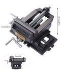 Heavy Duty 6 Inch Cross Slide Vise With X Y Table Mount For Drill Press And Metal Milling Applications featuring robust cast iron build and sturdy design.