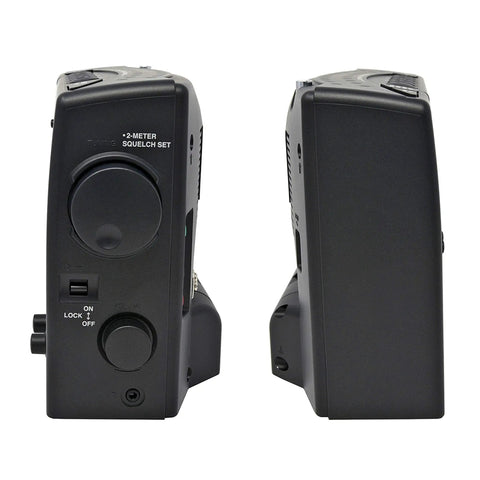 Side view of Long Range AM FM Portable Digital Radio With NOAA Weather Alerts And Bluetooth 2 Meter Ham Band tuning controls