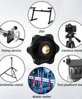 Heavy Duty Quarter Twenty Knobs 20 Pack Black Star Thumb Screws With Grippy Non Slip Handles shown in usage with jigs and devices.
