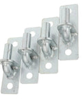 Heavy Duty Wall Mount Gate Hinges Set, 4 Pieces, Steel Construction, Twelve Point Seven Millimeter Hole, Weatherproof Outdoor Barn Door And Fence Hardware, Quiet Operation, Rust Resistant, For Smooth Gate Swing, 4 hinge plates on white