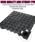 12 Pack 12 Inch Interlocking Rubber Flooring Tiles For Bathroom And Outdoor Use Non Slip Shower Mat Pool Deck Patio Balcony Kitchen Yard Black