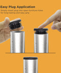 1 Inch Ribbed Plastic Hole Plugs For 3/4 To 15/16 Inch Round Tubing Black End Caps being inserted into metal tube.