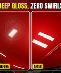 Before and after car surface using Car Scratch Remover Kit Pro Grade All In One Deep Scratch Repair Compound And Polishing Solution