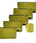 Five Pack 20 Oz Heavy Duty Canvas Tool Zipper Bags for Gear Storage, Water Resistant Multi Purpose Organizer Pouches With YKK Zippers, 12.75 x 8 x 2.25 Inches, Durable Utility Bags for Tools, Hardware, and More