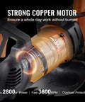 Heavy Duty Electric Concrete Saw With 16 Inch Circular Blade And A 3200 Watt Motor showing strong copper motor for efficient performance.