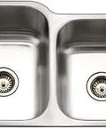 Super Tough 32 Inch Undermount 60 40 Double Bowl Stainless Steel Kitchen Sink With Small Right Bowl And Strainer Perfect For Your Home Or Apartment Kitchen Setup