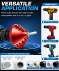 Built Tough 2 In 1 Pipe Deburring Reamer Tool For Pvc Cpvc Abs And Pe Tubing Drill Run beveler with red cutting head and drill.