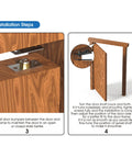 Installation of Heavy Duty Pivot Hinge Hardware Kit For Hidden Secret Doors And Bookcase Doors, supporting up to 660 lbs.