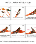 Installation instructions for Kids Outdoor Ninja Climbing Holds Set With 18 Rock Grips And 6 Ratchet Straps For Backyard Tree Obstacle Course Training