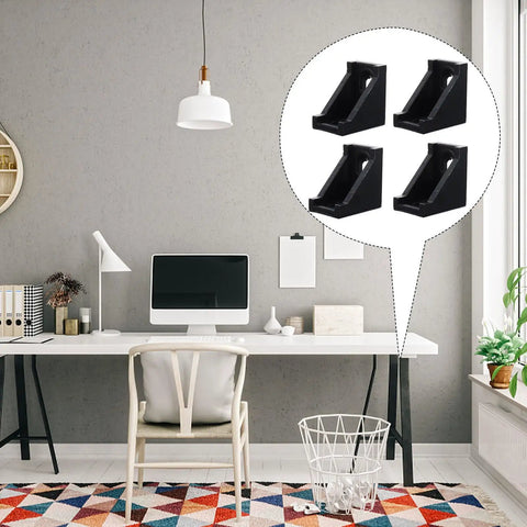 Shop Floor Ready Aluminum Extrusion Corner Brackets 90 Degree Angle Connectors Heavy Beef Frame Clamps in modern workspace.