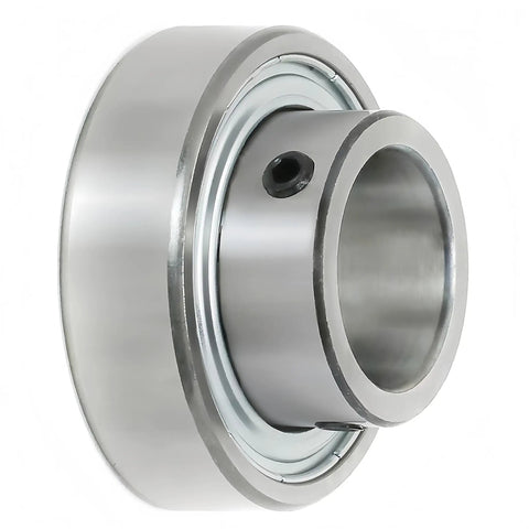 Side view of Two Pack 1 Inch Bore Insert Bearing CSB20516 with Set Screw Lock, self-aligning, 52mm OD, 15mm width, for agriculture and transport systems.