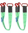 Two Leg Bridle Web Sling 5ft Heavy Duty Rigging Strap With Eye Hook 6613 Lb Vertical Capacity Polyester Web Sling Two Pack