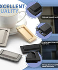 3 Pack 2.9 Inch Invisible Flush Drawer Pull Handles With Screws Zinc Alloy Concealed Ring Pull on table, various colors displayed