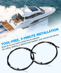 Gen I Boat Outboard Throttle And Shift Cable Set Fits Mercury MerCruiser Quicksilver Outboards 18ft 2 Pack shown with boat