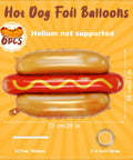Giant Hot Dog Foil Balloons Set Of 6 That Inflate To 28 Inches Perfect For Picnic BBQs And Birthday Parties Food Theme Decor